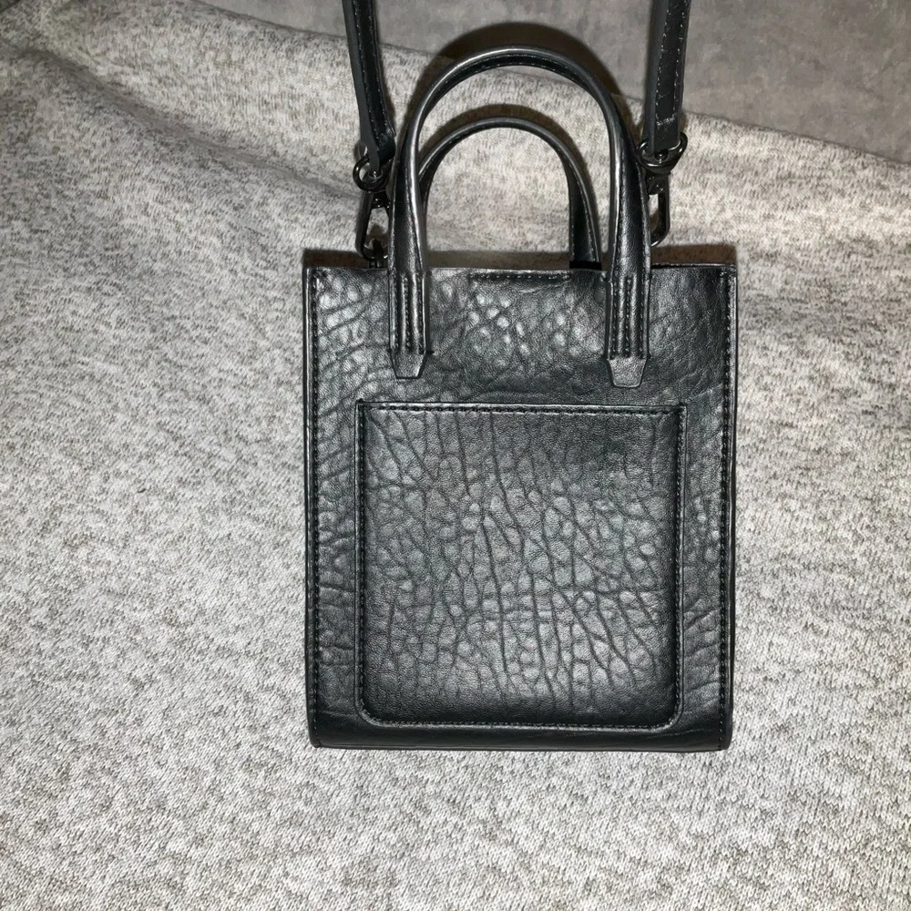 DKNY Maze Mini Crossbody In Black Mini tote Black Faux leather